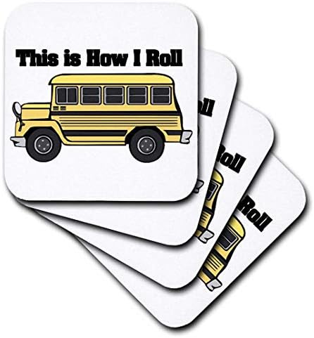 3drose cst_102559_3 Ovako jamče kratke školske školske autobusne keramičke pločice, set od 4