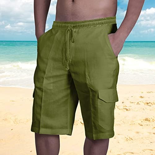 Overmal Muške povremene pamučne kratke hlače za multice džepne teže fitness vježba hlače na plaži