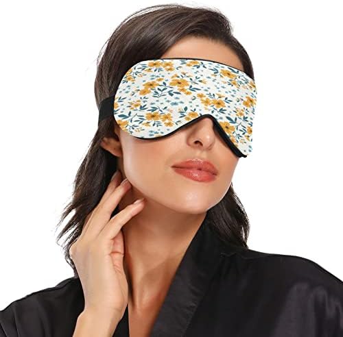 Ljepota cvjetni uzorak maska ​​za spavanje za žene Muškarci Glatki komforno svjetlo Blokiranje za oči za oči za noć za noć sa podesivim kaišem za posao s promjenom spavanja