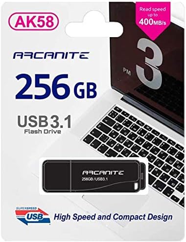 ARCANITE 256GB USB 3.1 Flash Drive - optimalna brzina čitanja do 400 MB / s, brzine pisanja do 100 MB / s