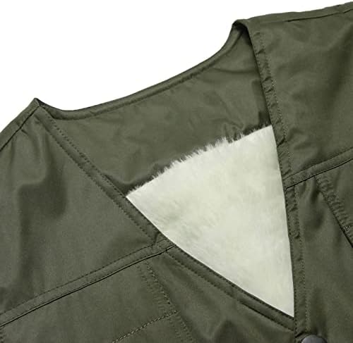 Muški prsluk bluze shaggy jakna opremljena odjeća Multi-džepni puni zip-up termalni vrhovi na otvorenom topla zima