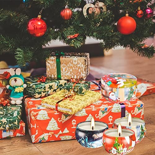 Božićne svijeće Poklon set od 16, skupno mirisne mirisne aromaterapijske svijeće s mirisima, poklon kutija za sadašnju banjsku kupanje