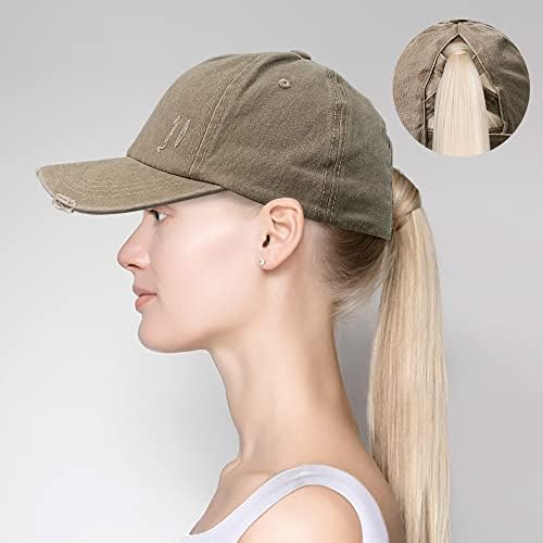 Obični križni ponytail bejzbol kapa za muškarce i žene, podesivi kaiševi pamučni polo popolo za penzioniranje