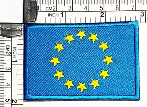 Kleenplus 3kom. 1, 7X2, 6 INČA. Evropska zastava Patch zastava država Nacionalni zakrpe za DIY jaknu majica traperice šešir kostim
