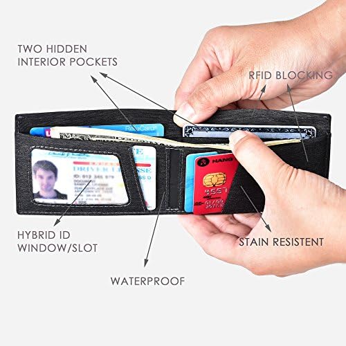Tanak novčanik sa kopčom za novac RFID Blocking minimalistički bifold novčanik za muškarce prednja džepna kartica od prave kože