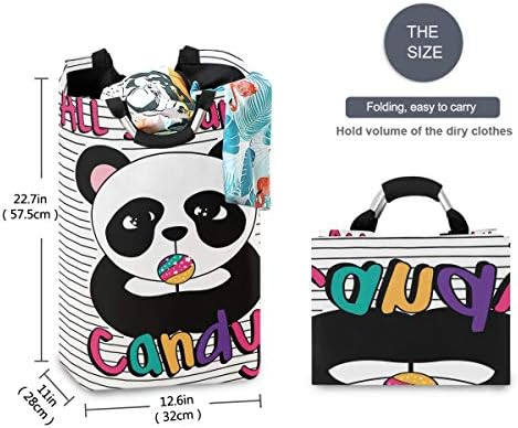 Alaza slatka Panda traka korpa za veš za životinje velika kanta za odlaganje sa ručkama za poklon korpe, spavaću sobu, odeću