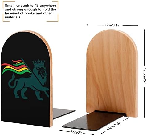 Rastafarian Lion Zastava slatka knjiga EndsWooden Bookends držač za police knjige razdjelnik moderni dekorativni 1 par