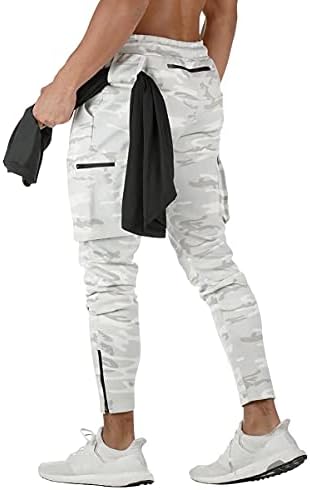 Mech-eng muške aktivne tačke jogger hlače fitnes konusne duksere slim fit pantalone sa džepovima sa zatvaračem