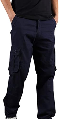 Baskupwish teretne hlače za muškarce opuštene fit radne hlače Multi-džepne hlače na otvorenom Pješačke pahuljice Ležerne pantalone