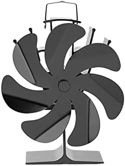 Yyyshopp ventilator za kamin crni ventilator peći na 7 topline Ultra tihi Cirkulirajući drveni ventilator za peći na toplotu za kućni