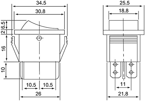 Prekidač kcd4 ON-Off 30A / 250V 16A/250V 4-pinski t85 preklopni prekidač za teške uslove rada sa svjetlom 12V 24V 110V 220V 380V