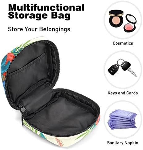 1pc slatka Period torba menstrualna torbica, velika torba Sanitarna torbica za uloške za higijenske uloške, Tropical Leaves Birds