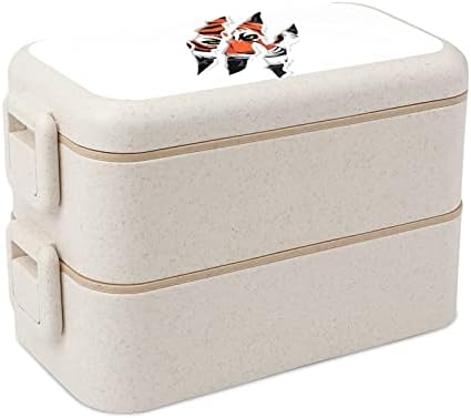Tiger Claw Mark dvostruko slaganja Bento kutija za ručak Modern Bento kontejner sa setom pribora