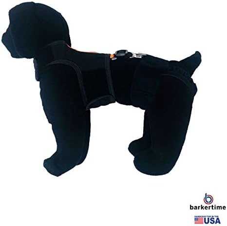 Barkertime vješalica za pseće pelene - neonska narandžasta na crnoj naramenica za pelene za držanje psećih pelena, M-proizvedeno u