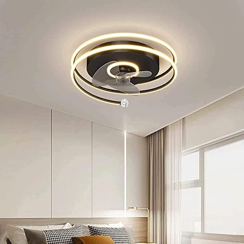 Sggainy LED lusterska stropna svjetlost sa ventilatorom, neprekidno zatamnjena stropna svjetiljka, 45W stropni ventilator za osvjetljenje, pogodno za stropnu svjetiljku u spavaćoj sobi Restoran Study Room