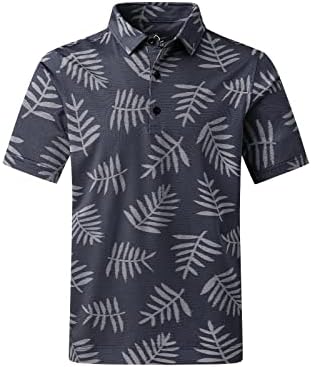 Deolax Muške polo majice vlagu Wicking suho fit performanse muške golf košulje Redovno fit modni print kratki rukav polo