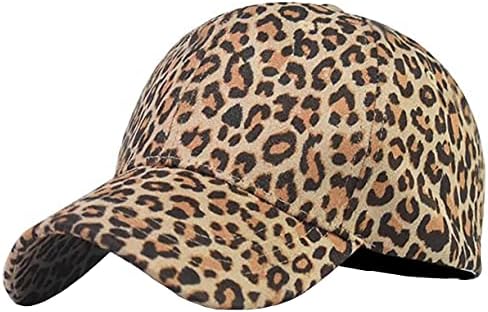 Foetest Podesiva Bejzbol Kapa Leopard Print Šešir Pamučna Sunhat Pokrivala Za Glavu Sportska Kapa Na Otvorenom