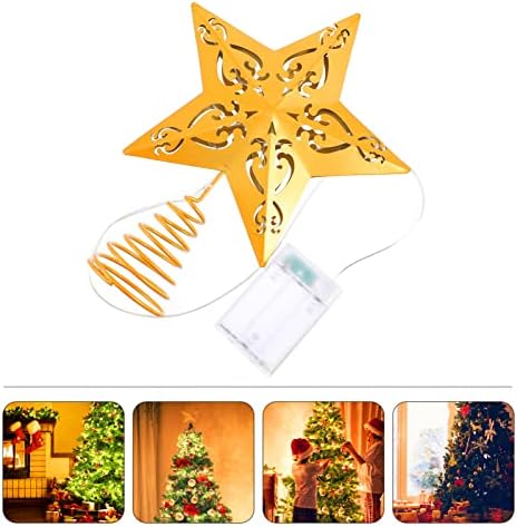 Doitool 2 komada Božićna LED zvijezda Xmas Treetop Star Treetop Holiday Tree Star Tree Topper: Snowflake