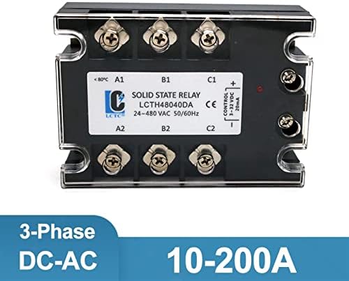 Ilame 3 faza SSR 10DA 25DA 40DA 60DA 80DA 100DA 120A 3-32V DC Control 24-480V AC Trofazni relej čvrstog stanja DC-AC