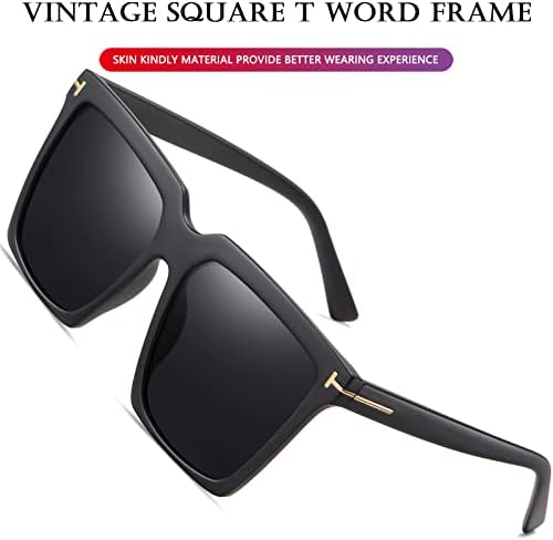 AIEYEZO Oversized Square Sunglasses za žene muškarci modni veliki okvir nijanse vanjski sport Driving Sunnies UV400 zaštita