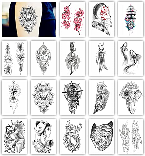 Womaha 18 listova A5 Privremene tetovaže za odrasle mat lažne naljepnice za tetovaže