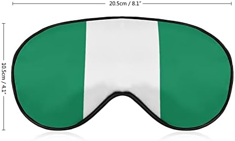 Nigerija zastava za vrijeme spavanja maska ​​za meko oči blokirajući svjetla za povezivanje sa podesivim kaišem za spavanje