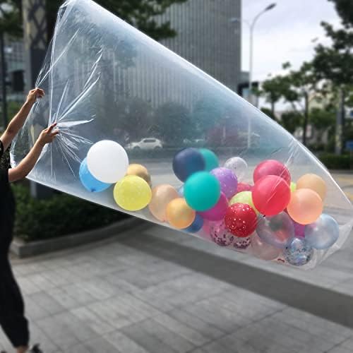2pcs plastične balonske torbe, 59.06 x 98,43 inča velike balonske torbe za prijevoz balona za prijevoz balona za pohranu jasnih balona