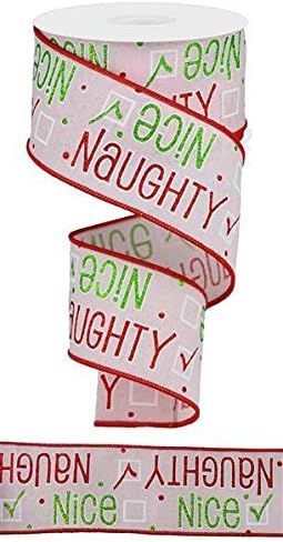 Craig Bachman Naughty ili lijepa božićna vrpca žičana ruba - 2,5 x 10 metara