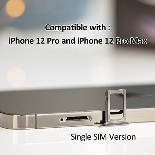 Slot za ladicu za SIM kartice kompatibilan sa iPhone 12 Pro iPhone 12 Pro Max SIM Slot za ladicu za automobil za iPhone 12 Pro / iPhone 12 Pro Max zamjena držača SIM kartice