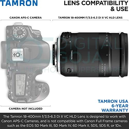 Tamron 18-400mm F / 3.5-6.3 DI II VC HLD objektiv za Nikon F s Alturom Photo Essential Pribor i turistički paket