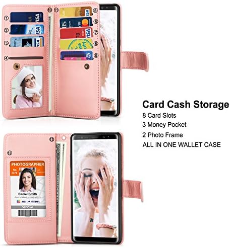 Do za Samsung Galaxy S6 Edge Case, do Samsung Galaxy S6 Edge [PU Koža] Flip novčanik slučaj [Cash & kartica Slot Holder] [postolje] odvojiva Magnetic Folio zaštitni poklopac Slučaj [Rose Gold]
