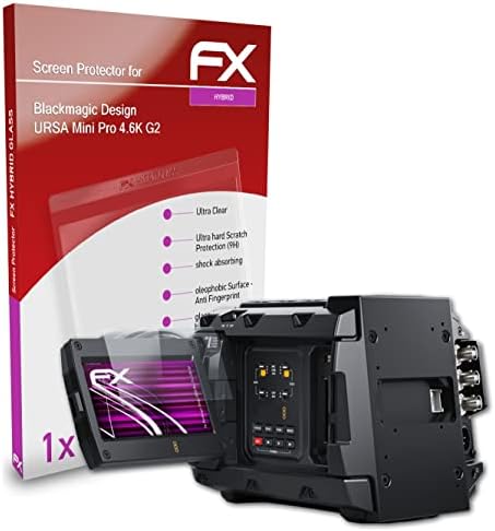 ATFolix plastični stakleni zaštitni film Kompatibilan sa crnkagičnim dizajnom Ursa Mini Pro 4,6 k2 zaštitnik stakla, 9h hibridni stakleni
