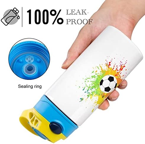 Paint Splash Soccer Football Insulation Boca sa vodom sa izoliranim od nehrđajućeg čelika Tumbler Dvostruki zidni uredski kućni kup