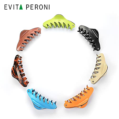 Evita Peroni Velike Crne acetatne kopče za kosu za žene guste kose sa jakim zubima
