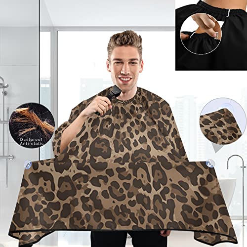 Vissunny Barber Cape Classic Leopard zrno rezanje kose salon za kosu za kosu za pregača antistatička frizura za brijanje otporna na