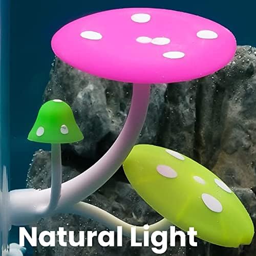 Heylad Mushroom viseća mreža Meki akvarijski krevet za uzgoj ribe prostirka za igru sa usisnom čašom Silikonski ukrasi šareni Realistični