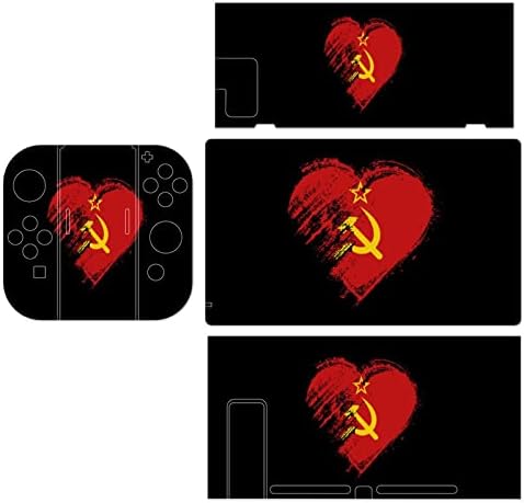 Volim Sovjetski Savez srce SSSR Zastava kože Cover Decals Full Set igra zaštitnik Wrap Faceplate naljepnice kompatibilan sa Switch