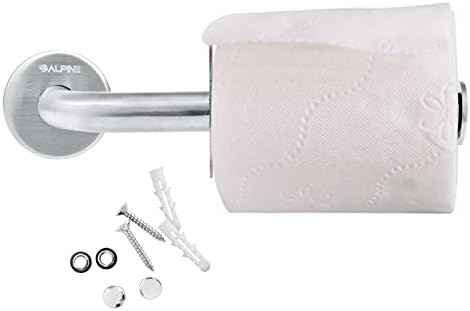 Alpske industrije Vertikalni toaletni papir - moderni zidni nosač od brušenog od nehrđajućeg čelika / tkiva za kupatilo i javni toalet
