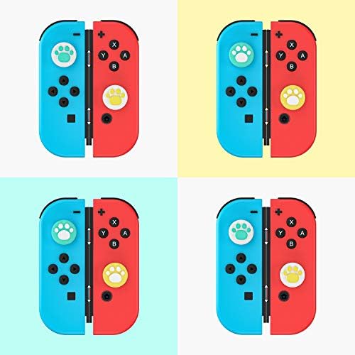 Cat Claw Design Grip Grip Caps, Hestia Roba Džojstička kapa za Nintendo Switch & Lite, Mekani silikonski poklopac za Joy-Con kontroler