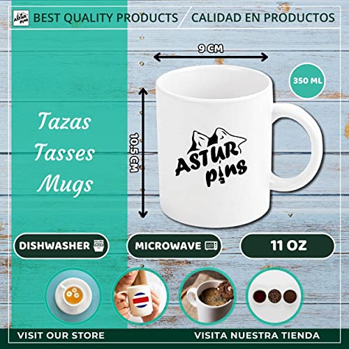 Astur Pins - Mug Shielt planira Alicante - 350ml, 11 oz, šalice za kavu, kućne esencijane, posebno za kafu, čaj, novemlje, originalne