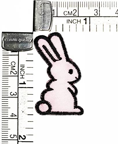 Kleenplus 3kom. Mini pink Bunny patches naljepnica Arts Rabbit pet Crtić Patch znak simbol kostim majice jakne farmerke šeširi ruksaci uradi sam aplikacija vezeni šivati gvožđe na Flasteru
