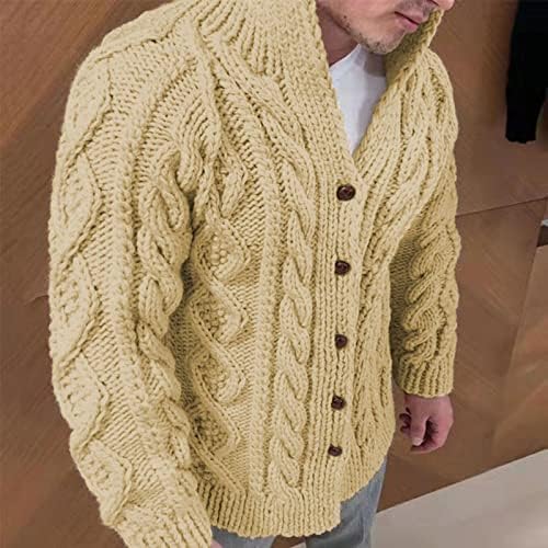 Ymosrh pulover džemperi za muškarce dugih rukava zastoj ovratnik upleteni povremeni modni džemper muški radni duksevi
