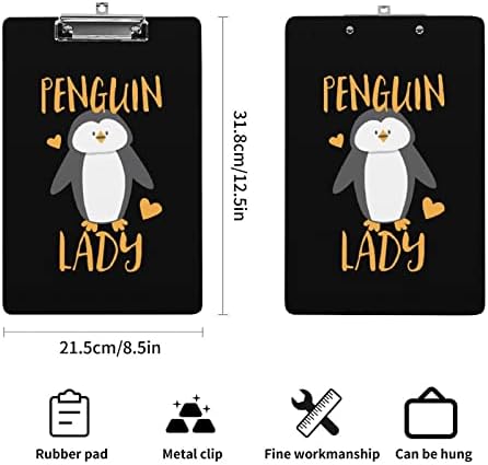 Penguin Lady Acrylic Clipboard personalizirane ploče sa klipom niskog profila za uredsku školu