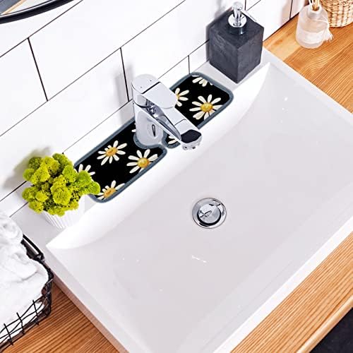 Kuhinjska slavina upijajuća prostirka 2 komada kamilica na crnoj slavini sudoper zaštita od prskanja kupatilo pult i RV, slavina Counter