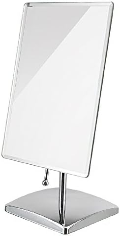 NEOCHY Mirrores Višekutno rotirajuće ogledalo za ispraznost, slobodno stojeće ogledalo za šminkanje za kupatilo-kvadrat/srebro
