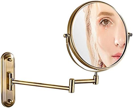 Aaoclo zidno ogledalo za šminkanje sa uvećanjem, dvostrano okretno toaletno ogledalo, okretno za 360 stepeni