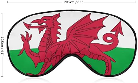 Zastava Walesa Veljačka smiješna mina Maska za oči Soft Biceoffook Poklopac za oči s podesivim noćnim sjenilom za muškarce za muškarce