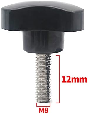 Thumb vijci za stezanje vijčana čvorova M8 x 12mm bakelite trokuta ručna gumba zatezanje vijka za mehaničku opremu 4 kom