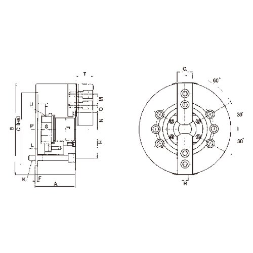 TAIKI 3900-4599 CNC Stezna glava sa 2 čeljusti, prečnik 8