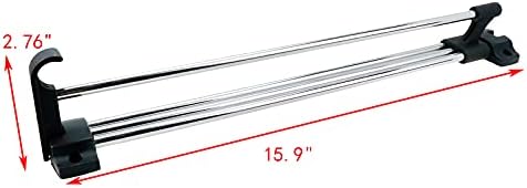 Mcredy Uvlačiva vješalica za teške uslove rada s ručkom Pull 16 inča Podesiva Vučna šipka Aluminij ABS srebro